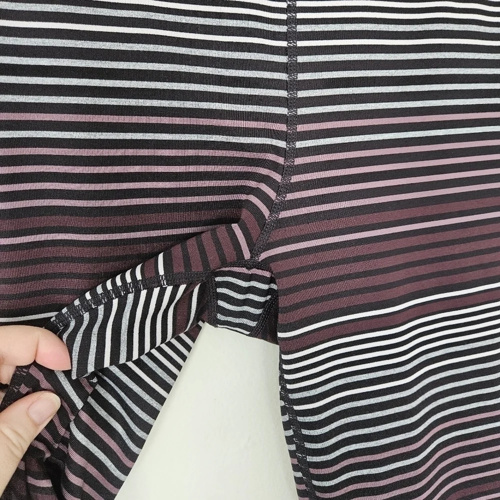 Athleta purple stripe expanse chaturangs leggins size M